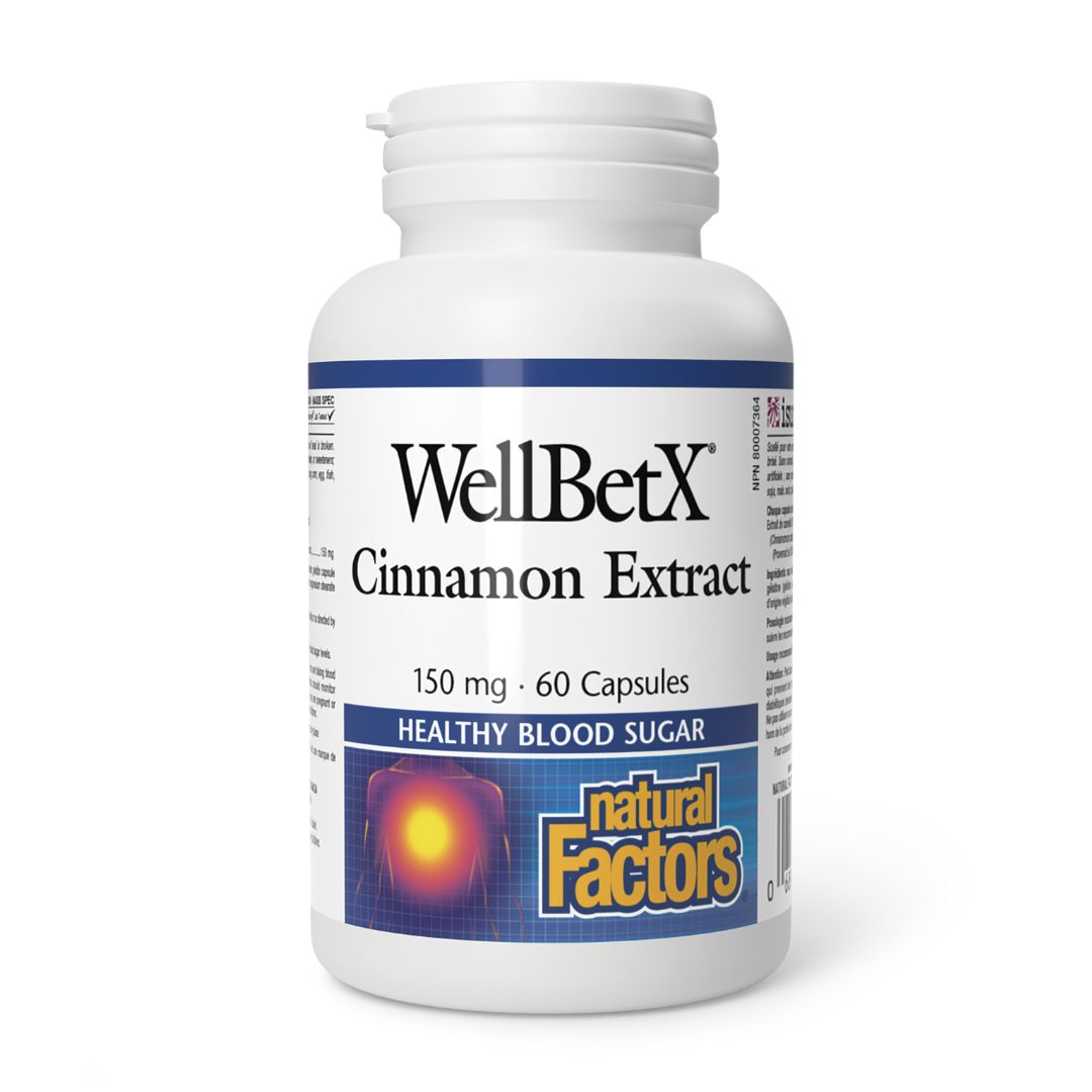 Natural Factors WellBetX Cinnamon (150 mg) (60 Capsules) - Lifestyle Markets