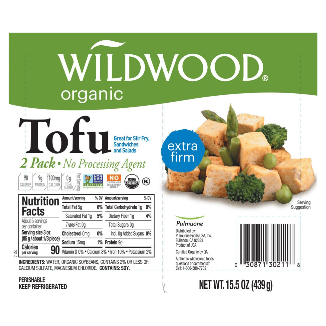Wildwood Organic Tofu - Extra Firm - 2 pack (439g) - Lifestyle Markets