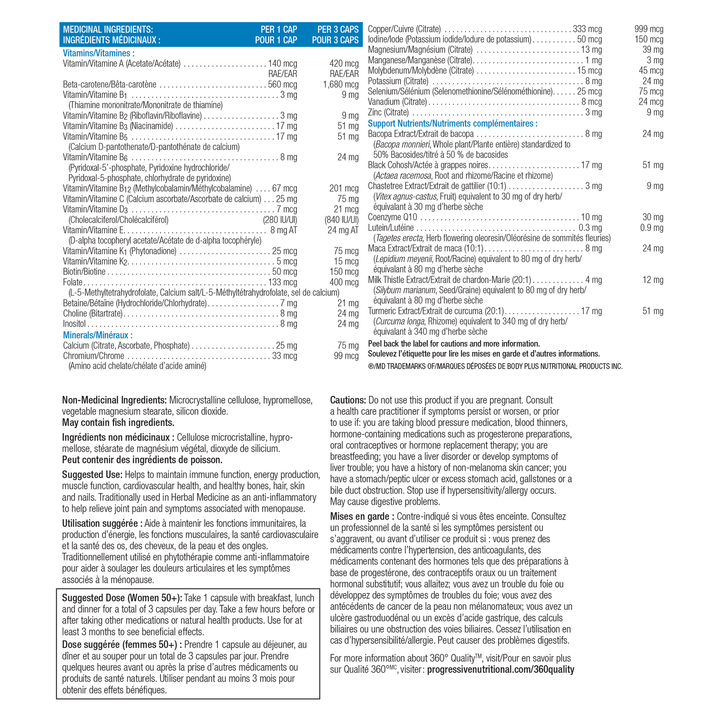 Progressive Women's 50+ Multivitamins (120 VCaps) - Lifestyle Markets