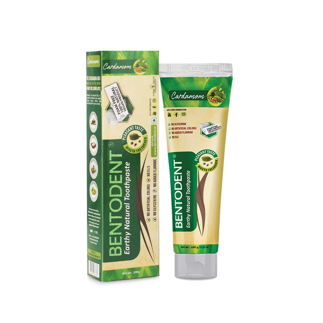 Bentodent Toothpaste - Bentonite Clay + Cardamom (100g)