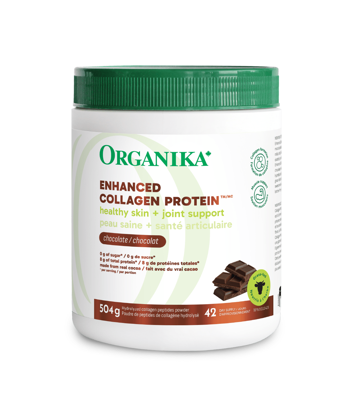 Organika Enhanced Collagen - Chocolate (504g)