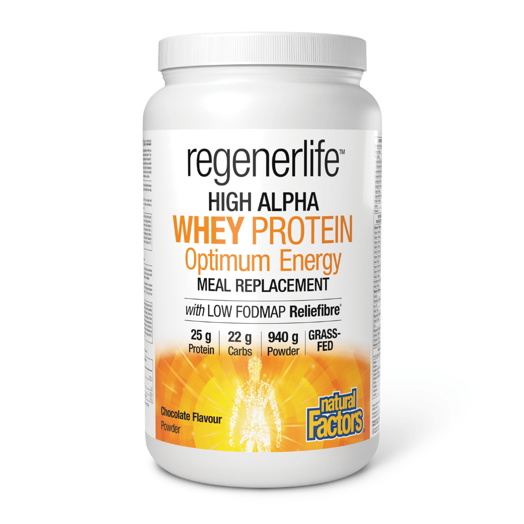Natural Factors Regenerlife Whey Protein - Chocolate (940g) - Lifestyle Markets