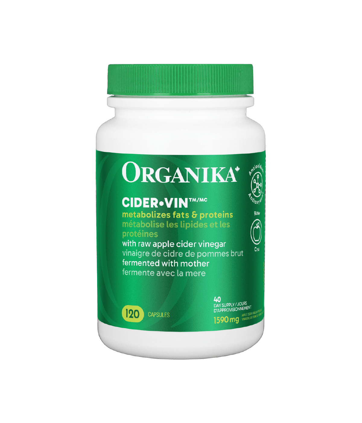 Organika Cider-Vin (530mg) (120 Capsules)