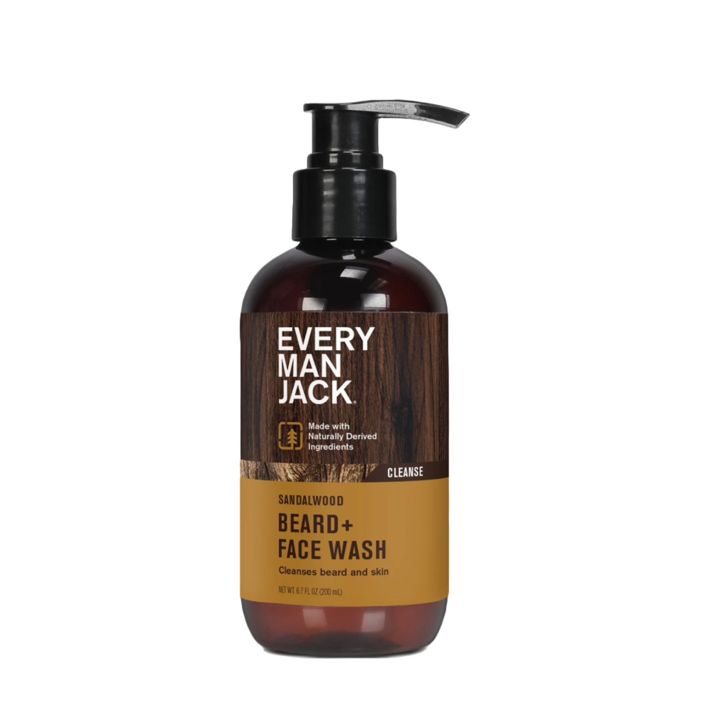 Every Man Jack Beard + Face Wash - Sandalwood (200ml) - Lifestyle Markets