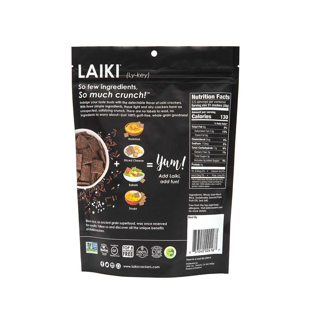Laiki Black Rice Crackers (100g)