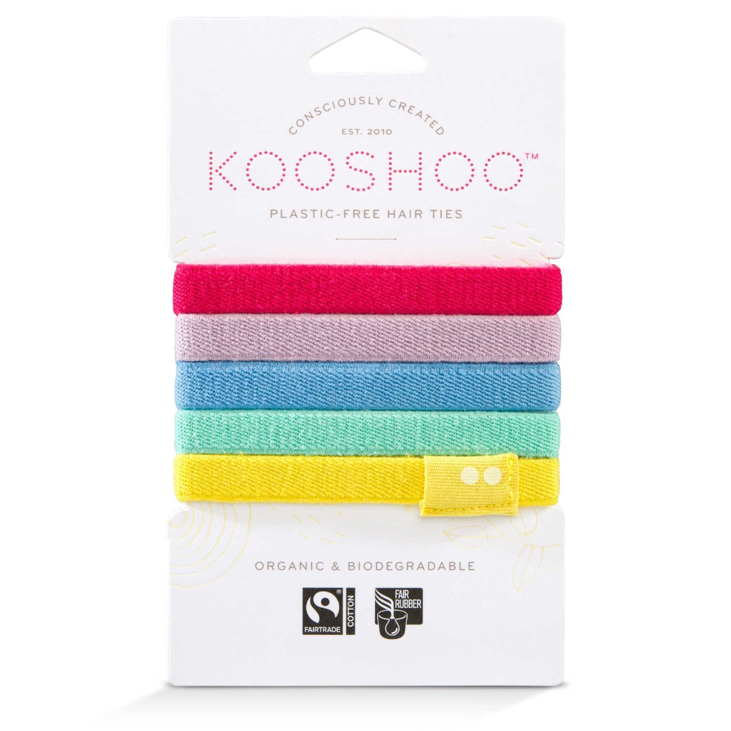 Kooshoo Plastic-Free Hair Ties Rainbow