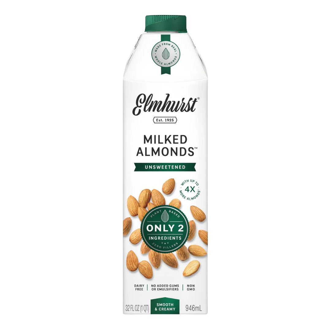 Elmhurst Milked Almondss - Unsweetened (946ml) - Lifestyle Markets