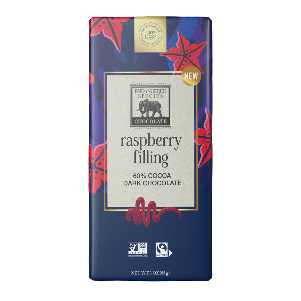 Endangered Species Raspberry Filling 60% Cocoa (85g) - Lifestyle Markets