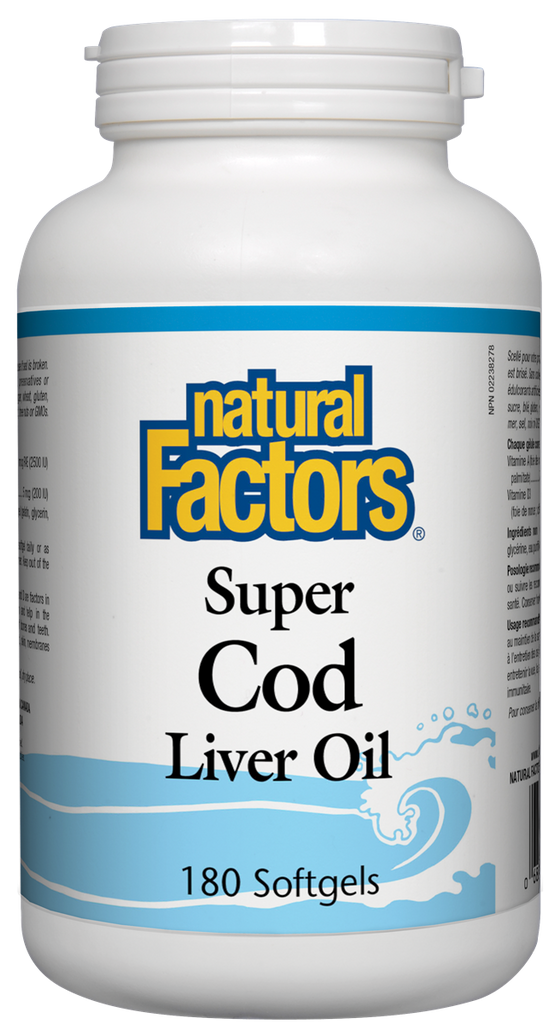 Natural Factors Super Cod Liver Oil (180 Capsules) - Lifestyle Markets