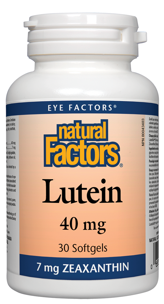 Natural Factors Lutein (40mg) (30 SoftGels) - Lifestyle Markets