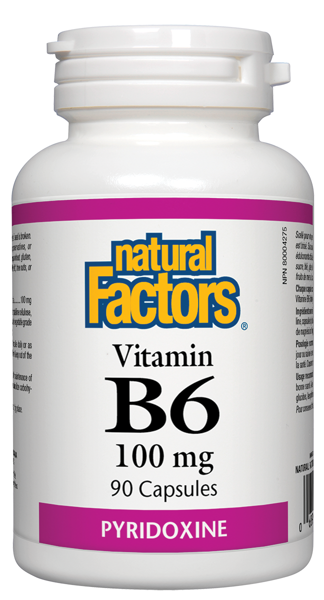 Natural Factors Vitamin B-6 (100mg) (90 Capsules) - Lifestyle Markets