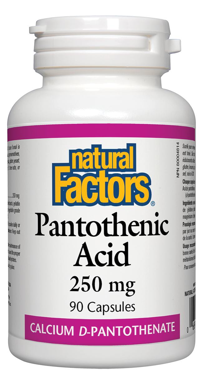 Natural Factors Pantothenic Acid (250mg) (90 Capsules) - Lifestyle Markets