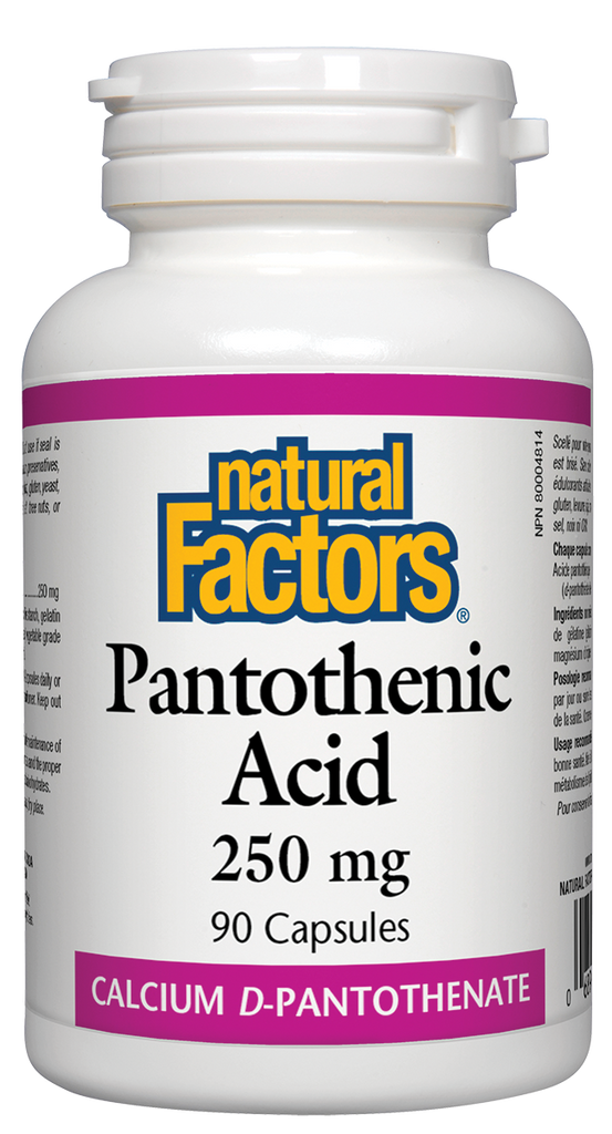 Natural Factors Pantothenic Acid (250mg) (90 Capsules) - Lifestyle Markets