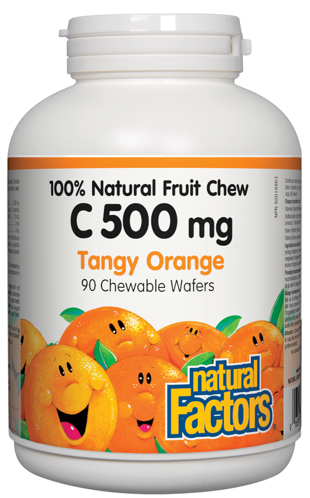 Natural Factors Vitamin C Chewables - Tangy Orange (90 Tabs) - Lifestyle Markets