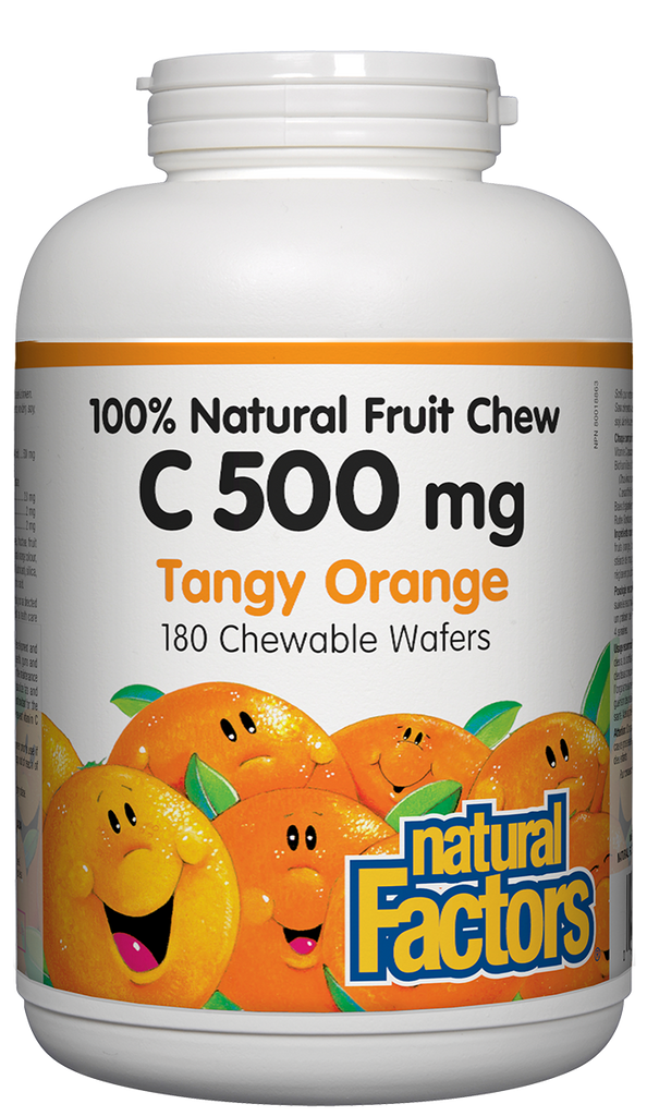 Natural Factors Vitamin C Chewables - Tangy Orange (180 Tabs) - Lifestyle Markets