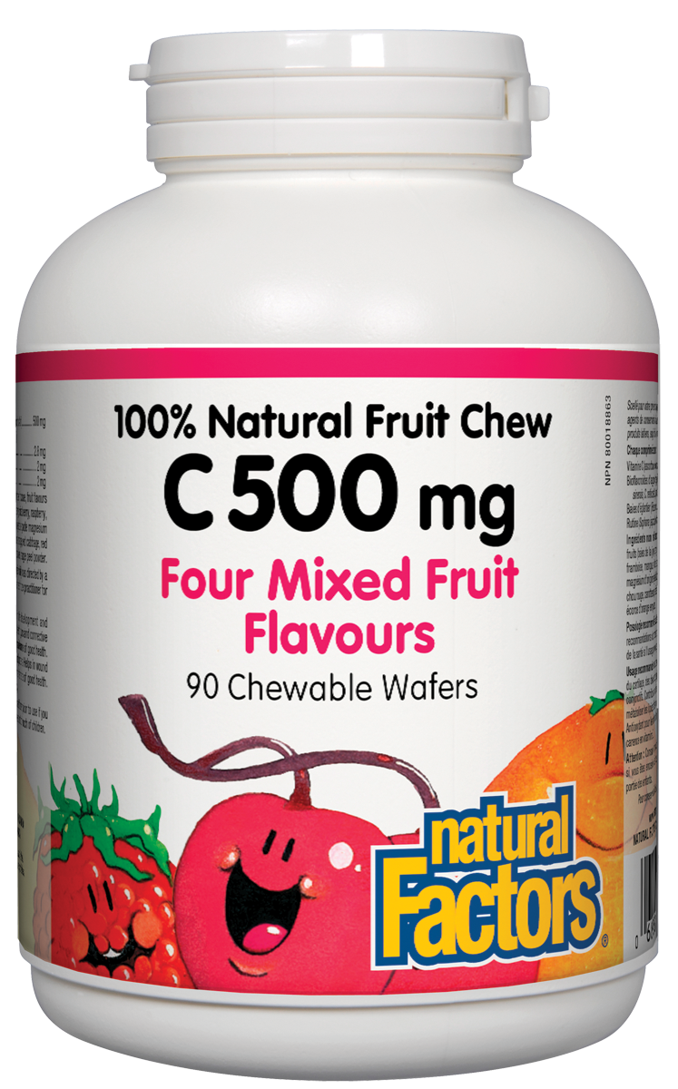 Natural Factors Vitamin C Chewables - Mixed Fruit (90 Tabs) - Lifestyle Markets