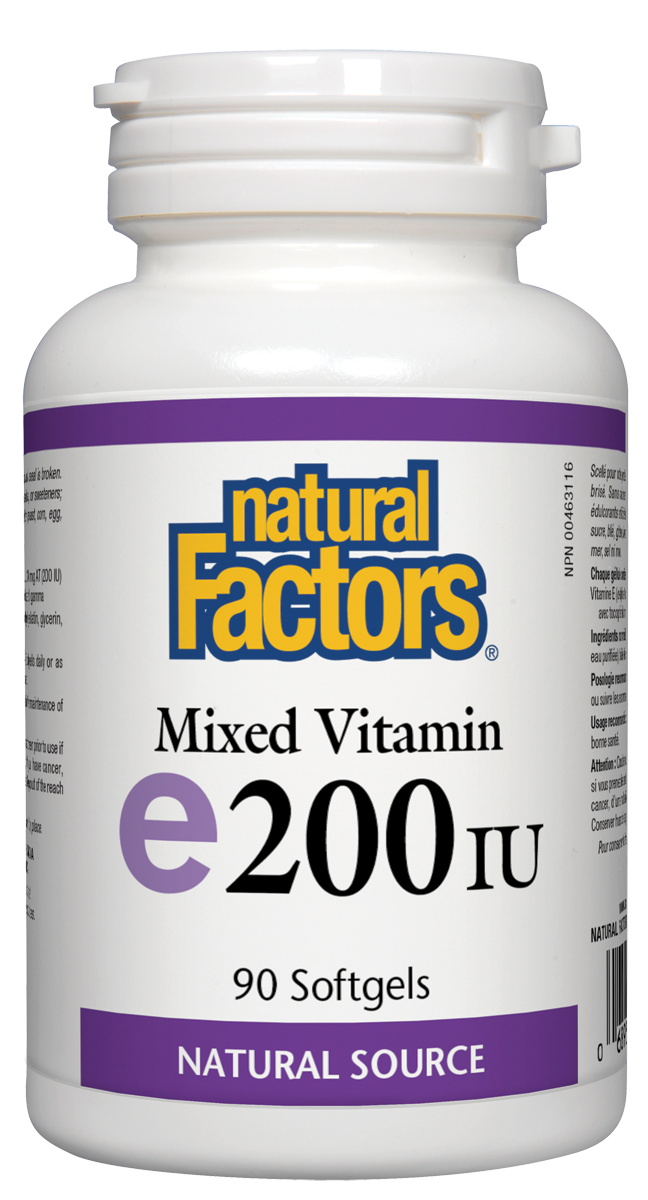 Natural Factors Mixed Vitamin E (200iu) (90 SoftGels) - Lifestyle Markets