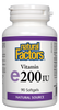 Natural Factors Vitamin E (200iu) (90 SoftGels) - Lifestyle Markets