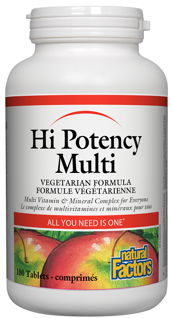 Natural Factors Hi-Potency Multi Vegetarian Formula (180 Tablets) - Lifestyle Markets