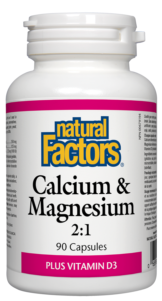 Natural Factors Calcium & Magnesium 21 (90 Capsules) - Lifestyle Markets