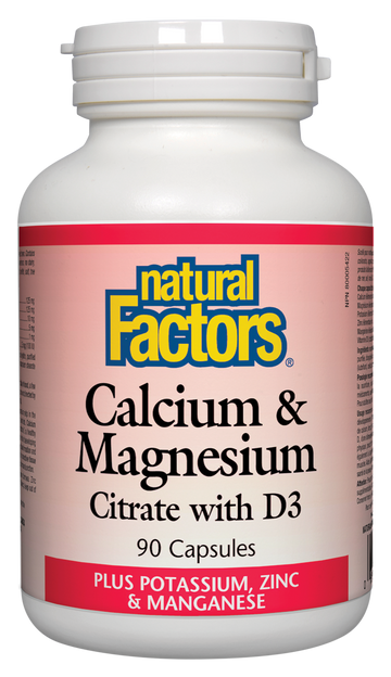 Natural Factors Calcium & Magnesium Citrate With D3 (90 Capsules) - Lifestyle Markets
