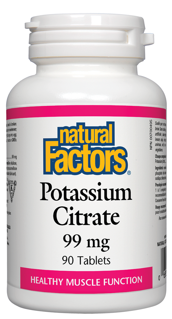 Natural Factors Potassium Citrate (99mg) (90 Tablets) - Lifestyle Markets