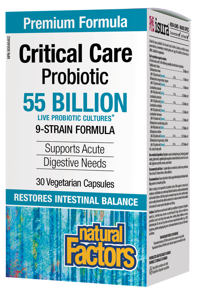 Natural Factors Critical Care Probiotic 55 Billion (30 VCaps) - Lifestyle Markets