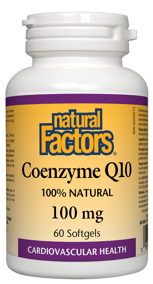 Natural Factors Coenzyme Q10 (100mg) (60 SoftGels) - Lifestyle Markets