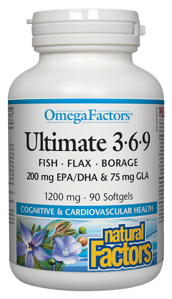 Natural Factors OmegaFactors Ultimate 3-6-9 (90 Capsules) - Lifestyle Markets