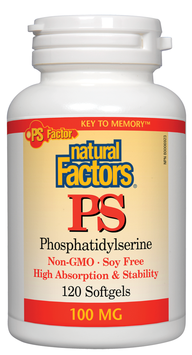 Natural Factors PS Phosphatidylserine (100mg) (120 SoftGels) - Lifestyle Markets