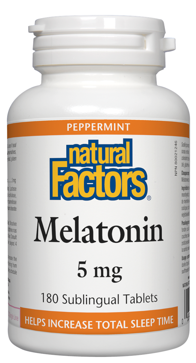 Natural Factors Melatonin (5mg) (180 Sublingual Tablets) - Lifestyle Markets