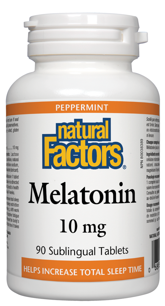 Natural Factors Melatonin (10mg) (90 Sublingual Tablets) - Lifestyle Markets