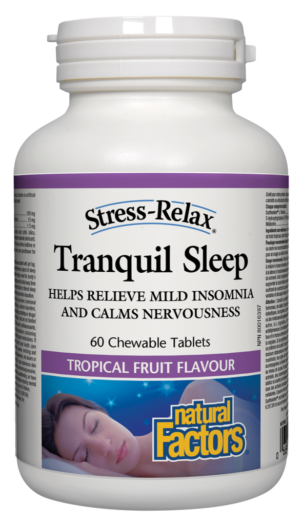 Natural Factors Stress-Tranquil Sleep (60 Chewable Tablets) - Lifestyle Markets