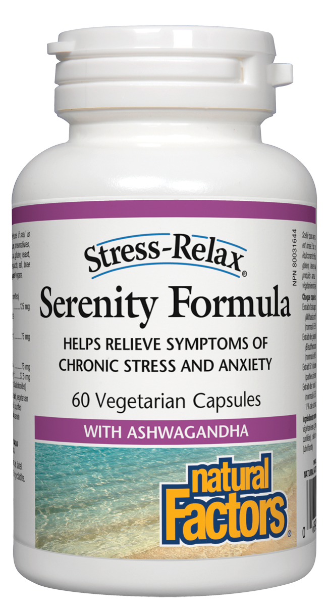 Natural Factors Stress Relax Serenity Formula (60 Vegetarian Capsules) - Lifestyle Markets