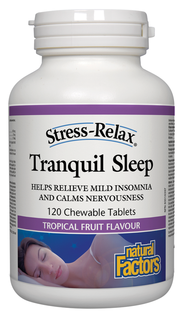 Natural Factors Stress-Relax Tranquil Sleep (120 Chewable Tablets) - Lifestyle Markets