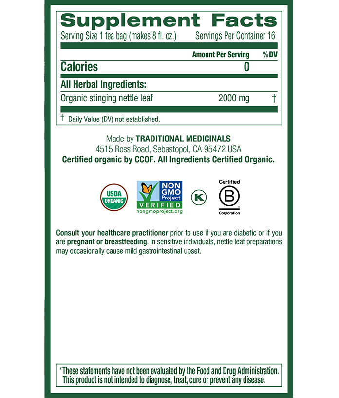 Traditional Medicinals Nettle Leaf Tea (16 Bags) - Lifestyle Markets