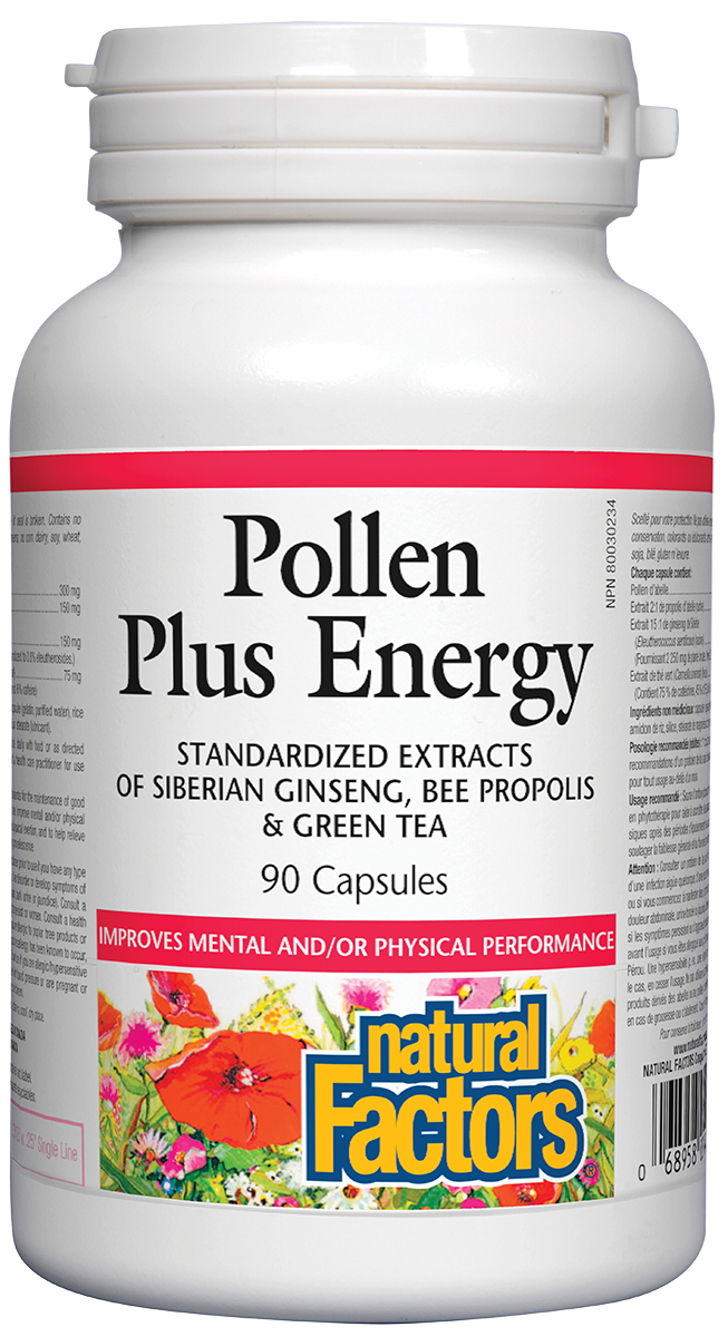 Natural Factors Pollen Plus Energy (90 Capsules) - Lifestyle Markets