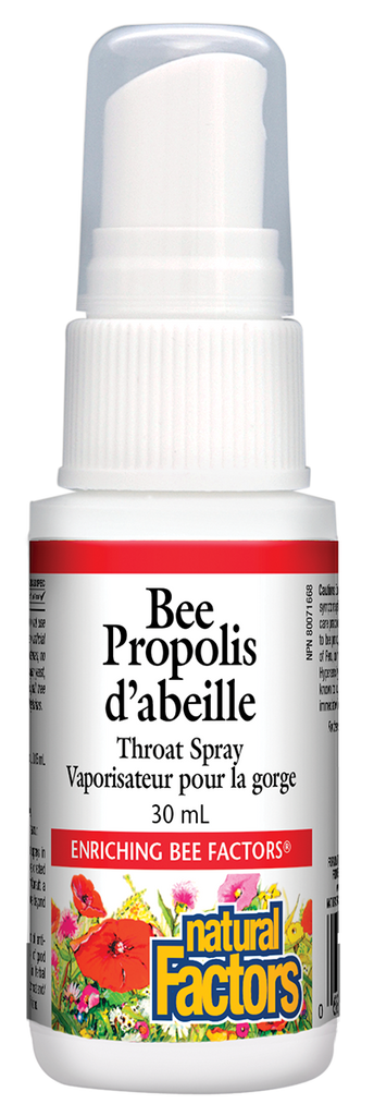 Natural Factors Bee Propolis Throat Spray (30ml) - Lifestyle Markets