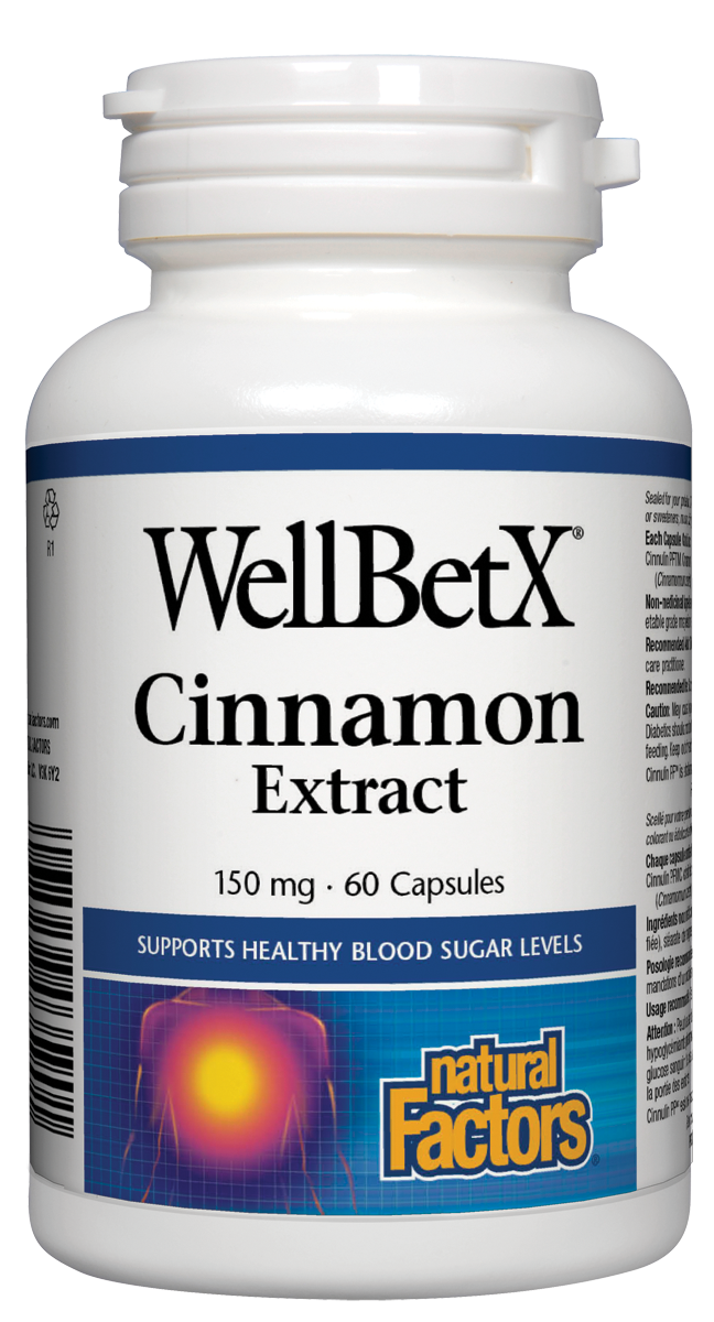 Natural Factors WellBetX Cinnamon (150 mg) (60 Capsules) - Lifestyle Markets