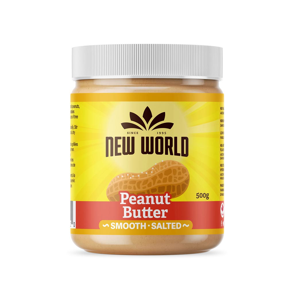 New World Organics Peanut Butter (Salted) - Smooth (500g) - Lifestyle Markets