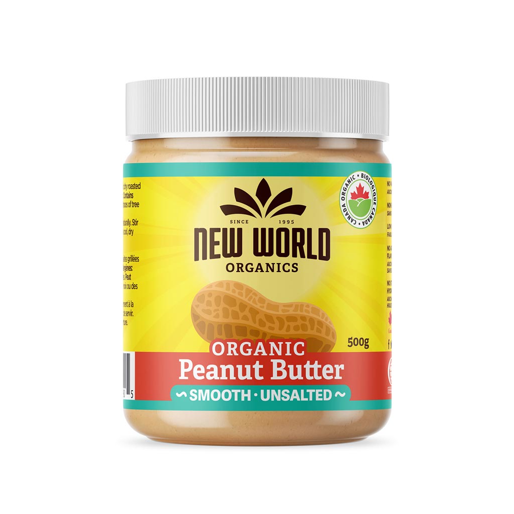 New World Organics Organic Peanut Butter (Unsalted) - Smooth (500g) - Lifestyle Markets