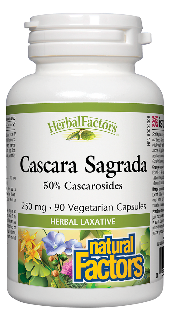 Natural Factors Cascara Sagrada (250mg) (90 VCaps) - Lifestyle Markets