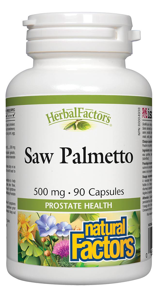 Natural Factors Saw Palmetto (500mg) (90 Capsules) - Lifestyle Markets
