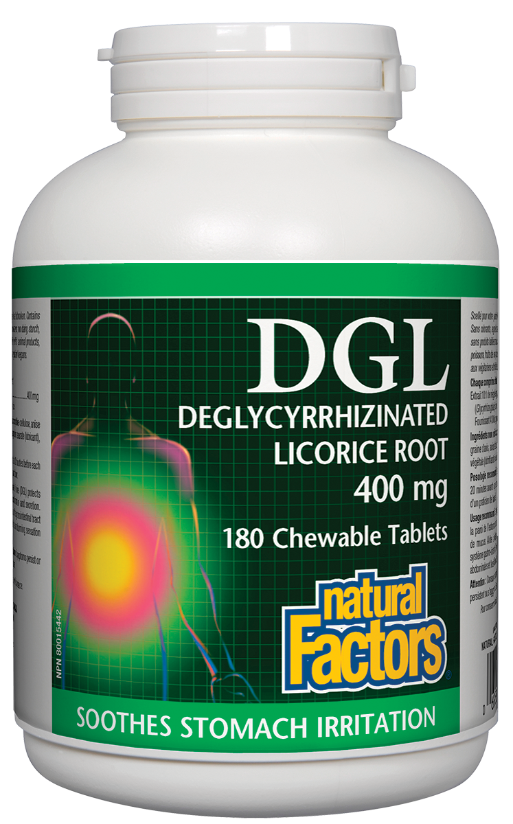 Natural Factors DGL Licorice (180 Chewable Tablets) - Lifestyle Markets