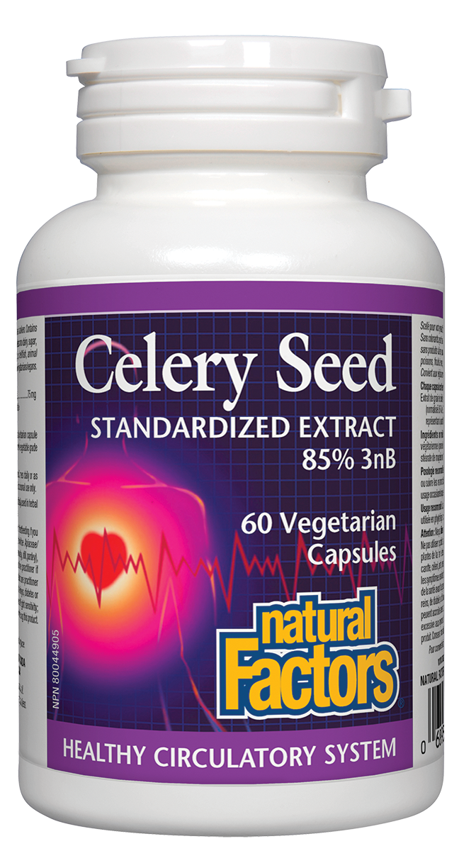 Natural Factors Celery Seed Extract (60 Vegetarian Capsules) - Lifestyle Markets