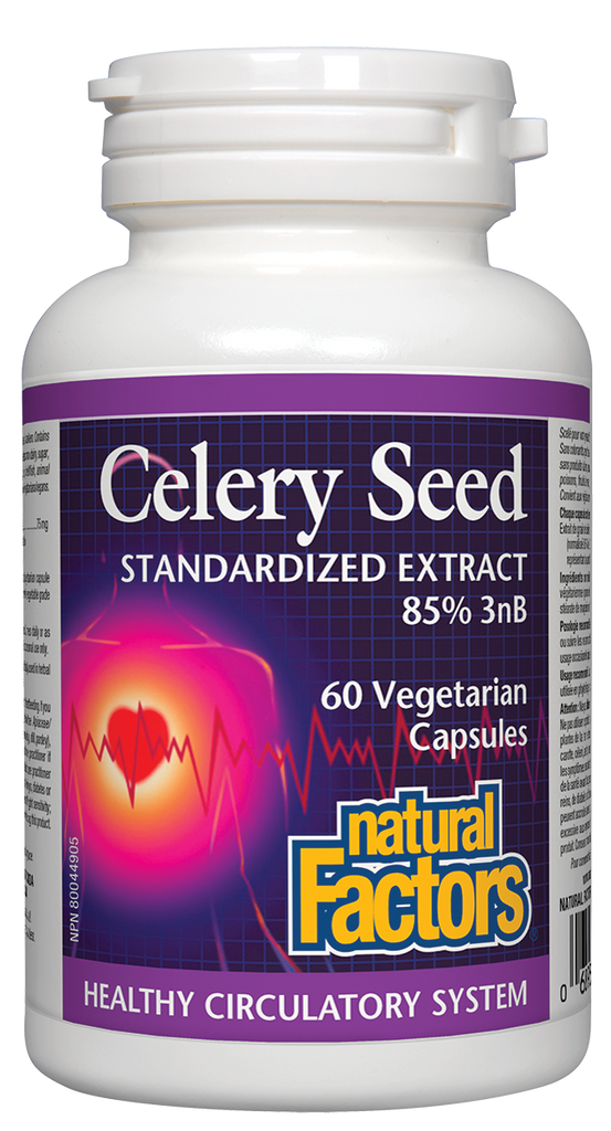 Natural Factors Celery Seed Extract (60 Vegetarian Capsules) - Lifestyle Markets