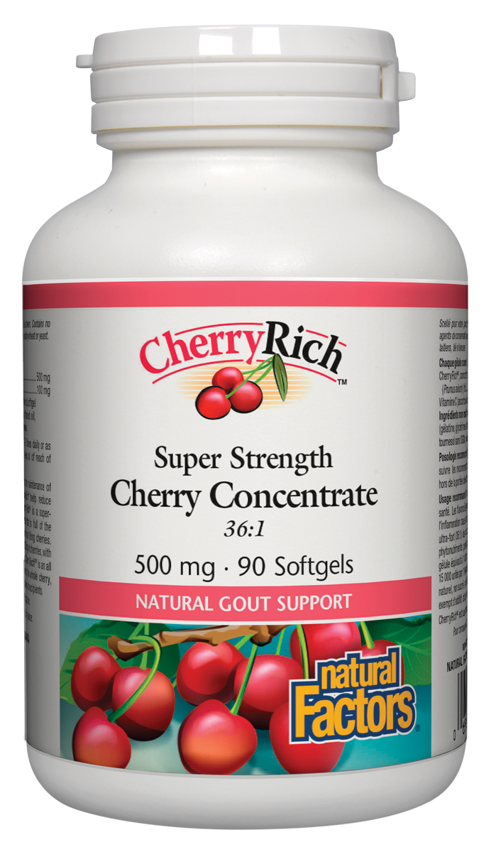 Natural Factors Cherryrich Super Strength Concentrate (500 mg) (90 Capsules) - Lifestyle Markets