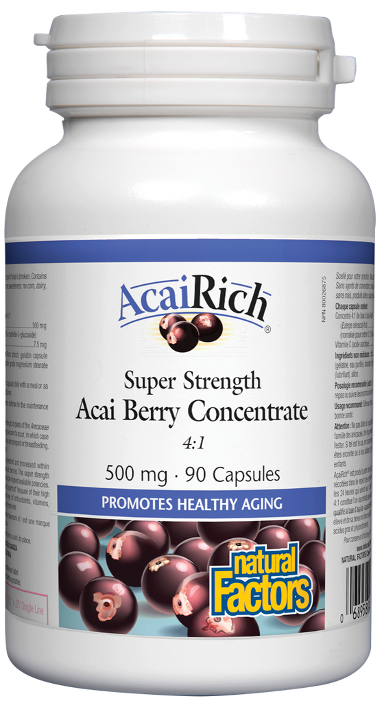 Natural Factors AcaiRich - Super Strength (500mg) (90 Capsules) - Lifestyle Markets