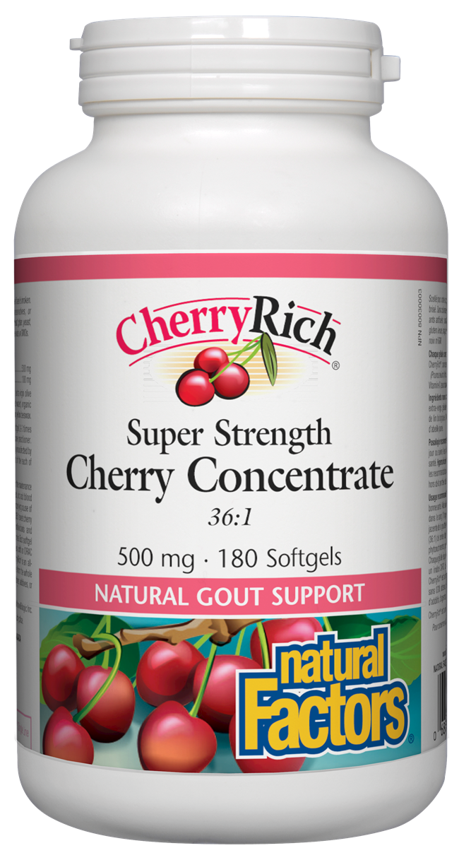 Natural Factors Cherryrich Super Strength Concentrate (500 mg) (180 Capsules) - Lifestyle Markets