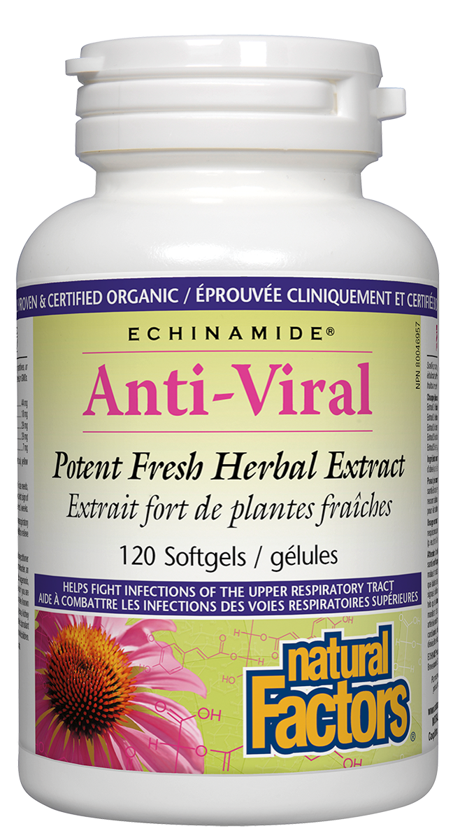 Natural Factors Echinamide Anti-Viral Potent Fresh Herbal Extract (120 SoftGels) - Lifestyle Markets